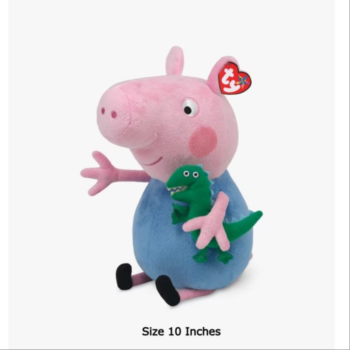 Peppa Pig Family Plush Toys - Soft Cuddly Stuffed Doll Cartoon Characters for Kids, Toddlers & Babies | Birthday Gift Items for Boys & Girls