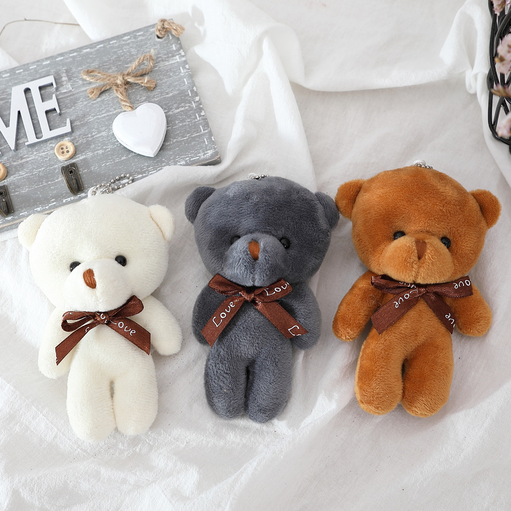 Plush Teddy Bear Keychain – Soft Stuffed Animal Pendant for Gifts, Bags & Phones