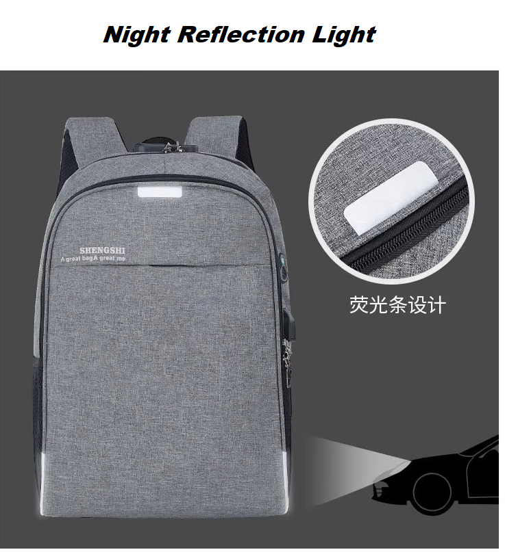 SHEMOSHI Anti-Theft Laptop Backpack with USB Charging Port  16.5" Inch Laptop Waterproof College Bag for Men & Women  Business Travel Bag with Combination Lock & Charging Cable