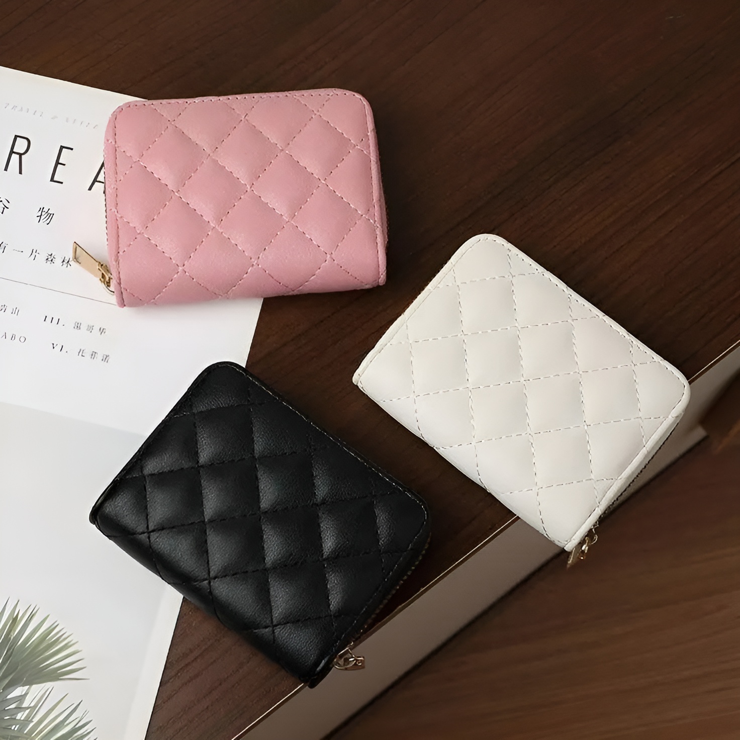 2026 New Fashion Ladies Coin Bag Cherry Coin Purse Women Zipper Small wallet short card bag mini square bag Multifunctional bag PU Leather Cute & Stylish Small Wallet for Girls – Zipper PU Leather Coin Purse | Ladies Small Wallet at Low Price.