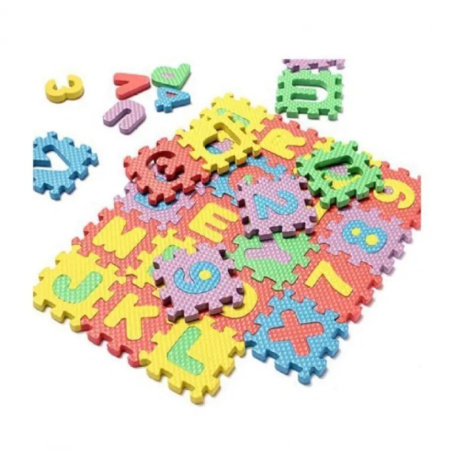 ABC Toy Block Mat Alphabets and Numbers Early Learning Toys Play Foam Puzzle Mat for Kids