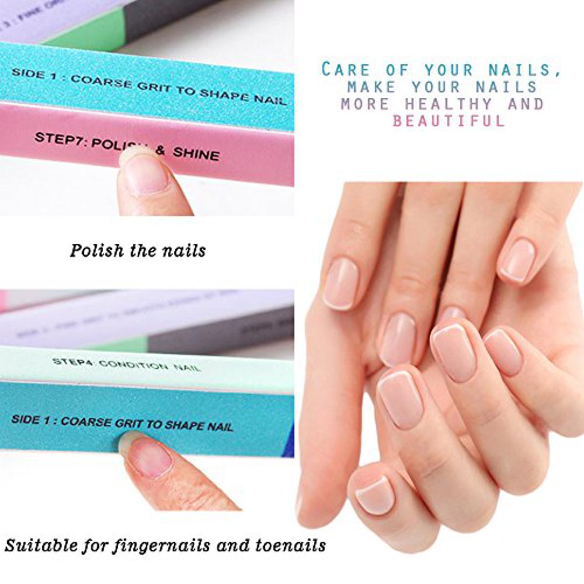 Nail Sanding Files Sponge Nail Files Buffers Portable Pedicure Manicure All UV Gel Nail Buffer Block Polishing DIY Tool