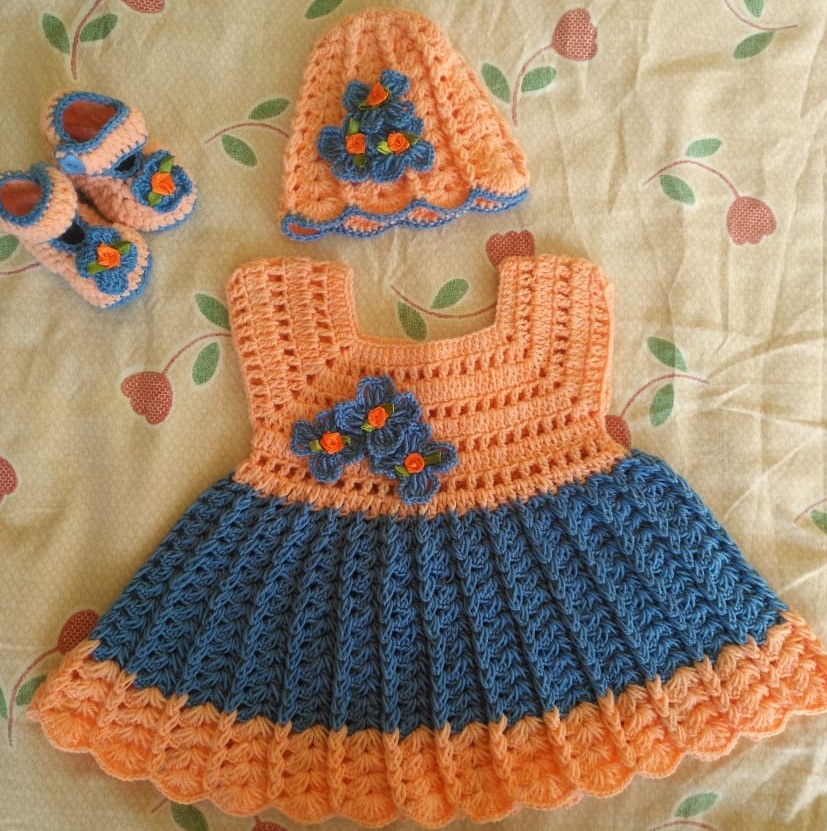 woolen baby frock