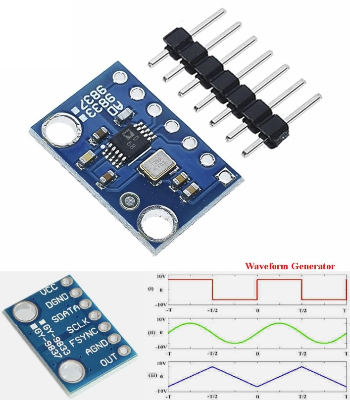 GY-9833 AD9833 Programmable Sine Square Wave DDS Signal Generator ...