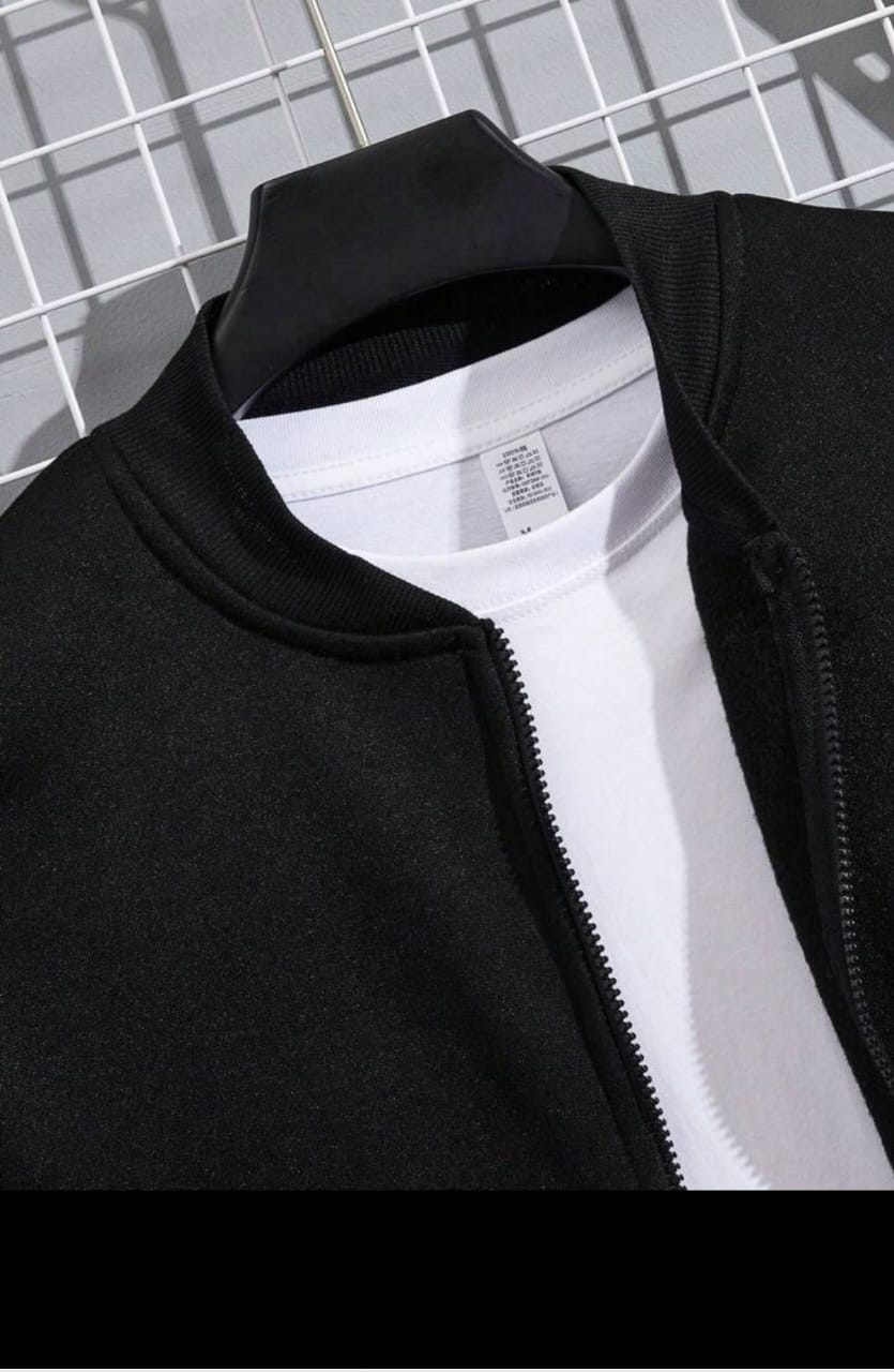 2pcs Men Long Sleeve Casual Sports Jacket And Trouser Set