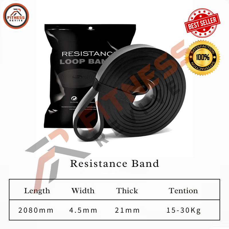 Pull Up Resistance Band – Heavy Duty Natural Latex Loop Exercise Band for Strength Training, Calisthenics & Home Gym | Anti-Snap | 13mm to 50mm | Assisted Pull Ups & Muscle Ups (Single)