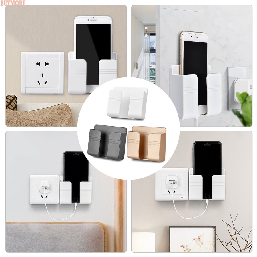 Pack Of 2 MOBILE WALL HOLDER SOCKET PHONE CHARGING HOLDER, Wall Mount Phone Charging Holder price in Pakistan
