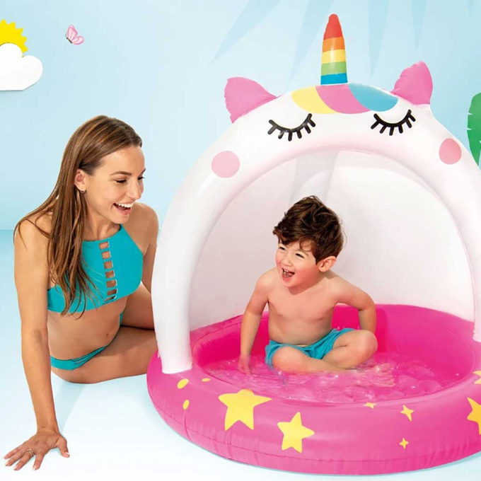 Inflatable Paddling Pool for Children Intex Unicorn 254 x 132 x 109 cm (254 x 132 x 109  cm) main image 1