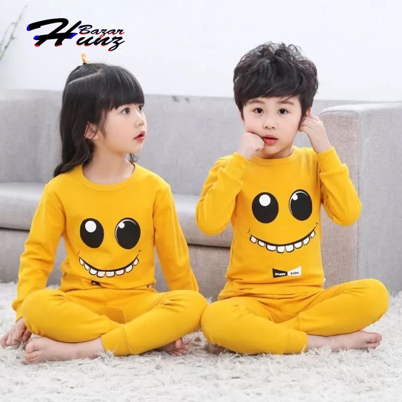 Hunz Kids Night Dress Jersey 3 to 10 years old Boys And Girls Suits Daraz.pk