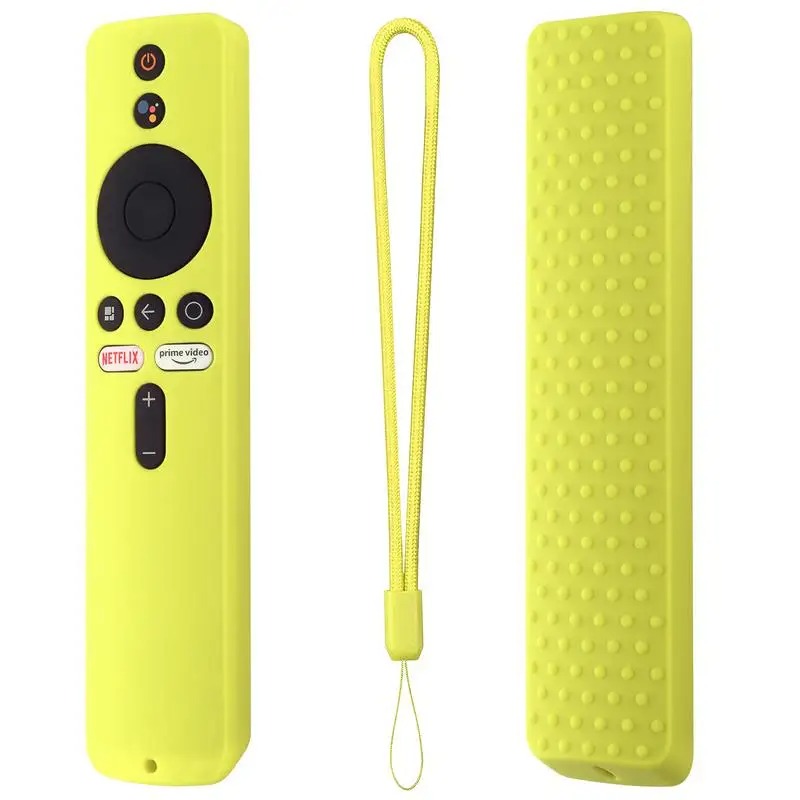 ilicone Case for XIAOMI MI Box S, Silicone Protective Case for Xiaomi Mi TV Box S (2nd Gen) Remote, Anti Slip Silicone Protective Skin Cover (Fluorescent Green)