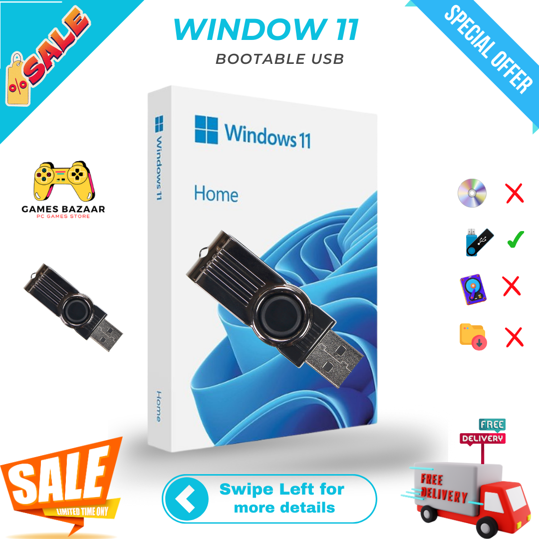 Windows 11 Pro 64 Bit 8GB Bootable USB 3.0 Life Time Pre-Activated |  Microsoft Original