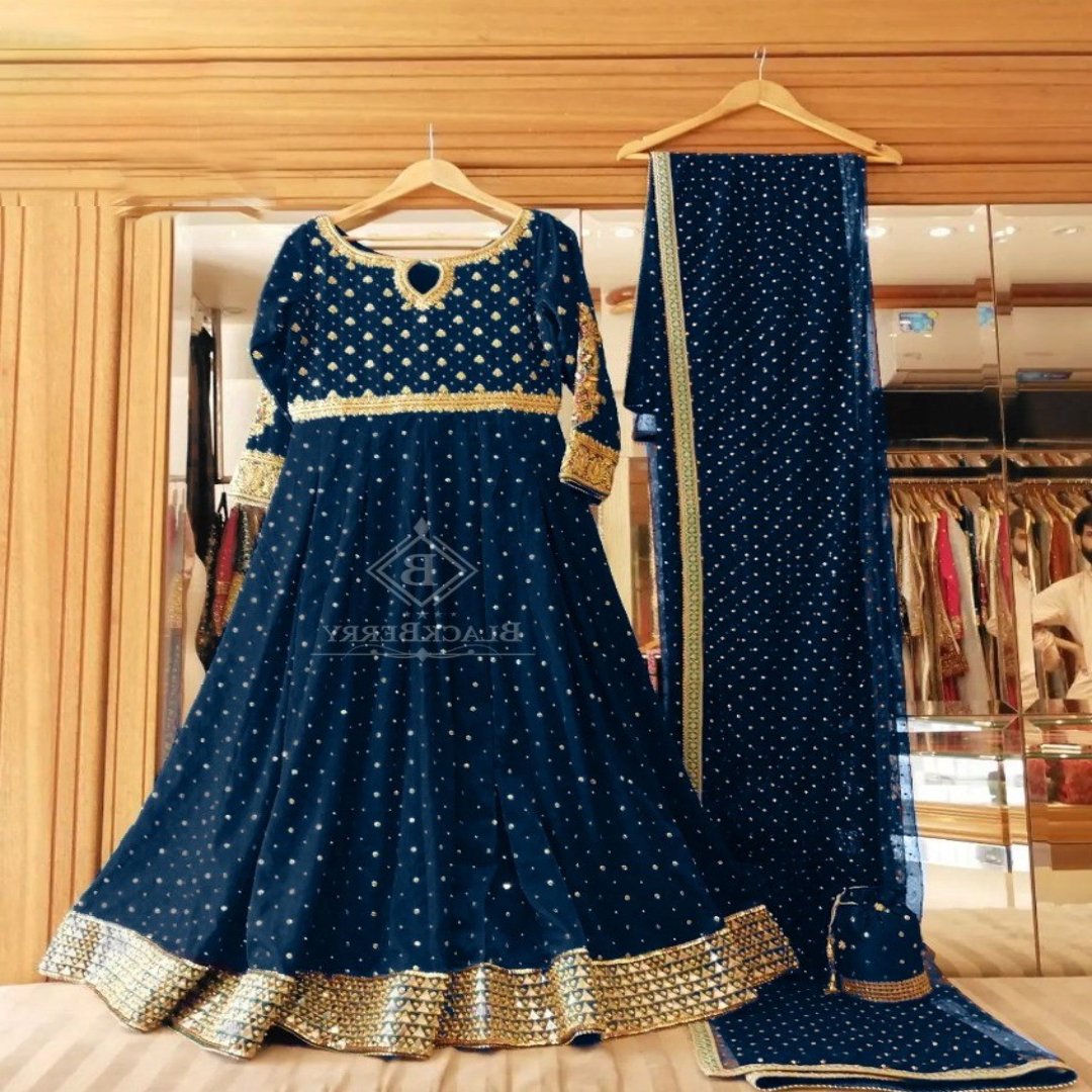 The Girls Store Pret Solid Jamawar 3 Piece Suit Gul main image 0