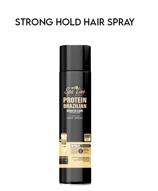 Spa Line Keratin Protein Brazilian Strong Hold Hair Spray For Men & women