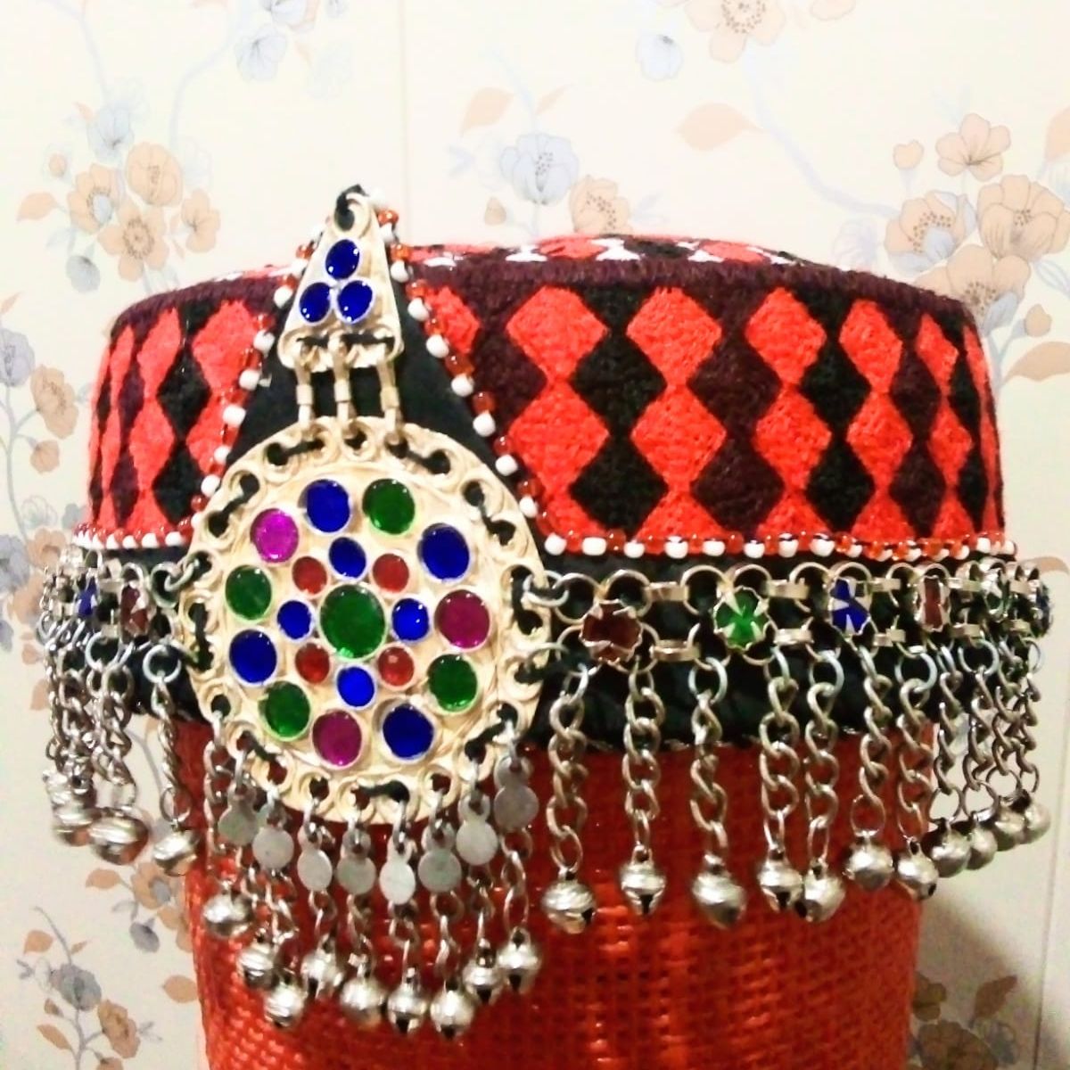 Haleema Sultan cap for girls and women Handmade Cap with Jewellery