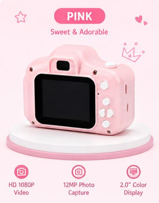 Mini Rechargeable Kids Camera 1080P HD | Digital Photography and Video Toy Camera with 2.0 Inch Color Screen | Portable Lightweight USB Rechargeable Camera for Children | Best Birthday Gift for Boys and Girls Ages 5 to 10 Years Old