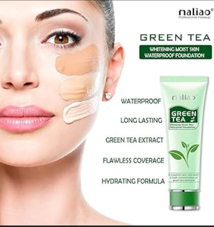 Maliao Green Tea Whitening Moist Skin Waterproof Foundation