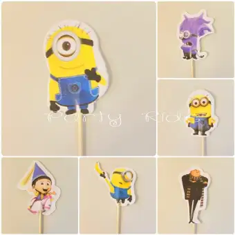 Minion Cupcake Toppers Minion Theme Food Picks Event Birthday