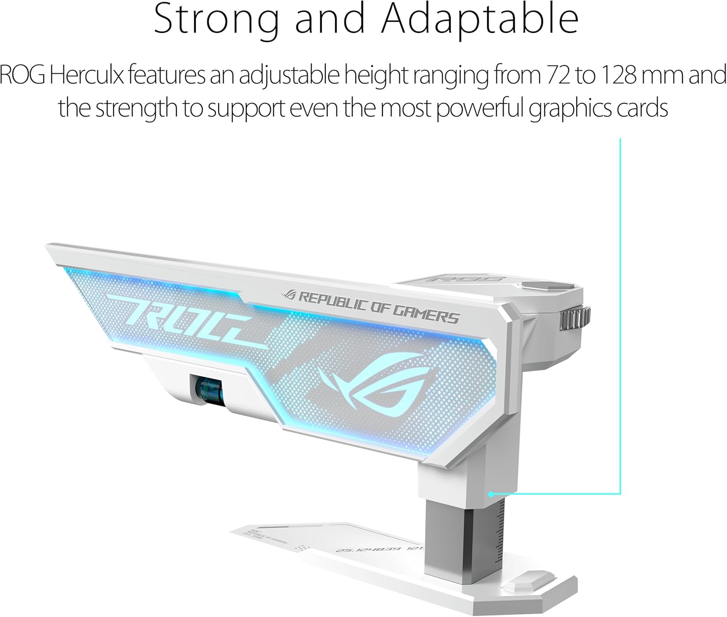 ASUS ROG Herculx White Graphics Card Holder securely fortifies even the most powerful cards, plus offers an easy-to-use design and extensive compatibility (XH01) 15 591f956427a23ac26f325ffc85d9ff5f