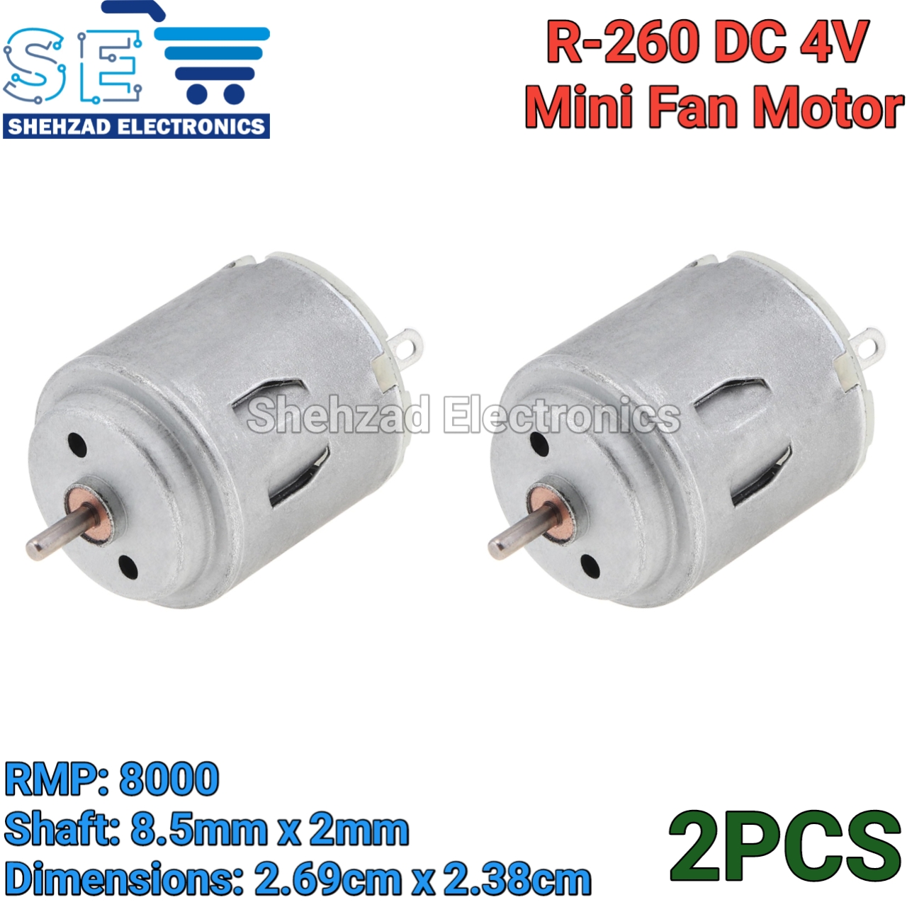 2/5 PCS 4V DC Motor R-260 Carbon Brush Micro Motor 260 For Toy Car Mini Fan DIY