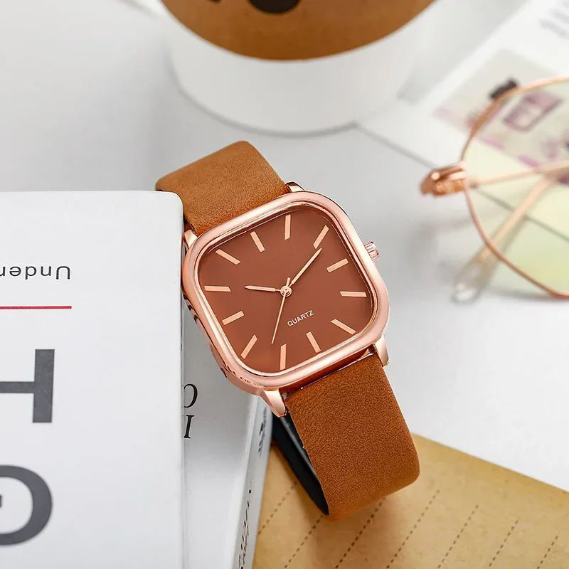 Stylish Square Dial Watch for Men New Fashion Slim Dial Watch for Boys Premium Quality Elegant Watch for Office Personnel
