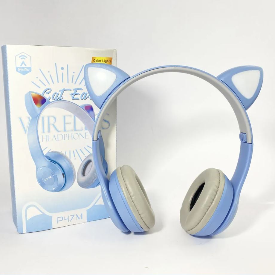 Cat Headphones for Girls  P47M Bluetooth Wireless Headphone for Mobile PC & Laptop