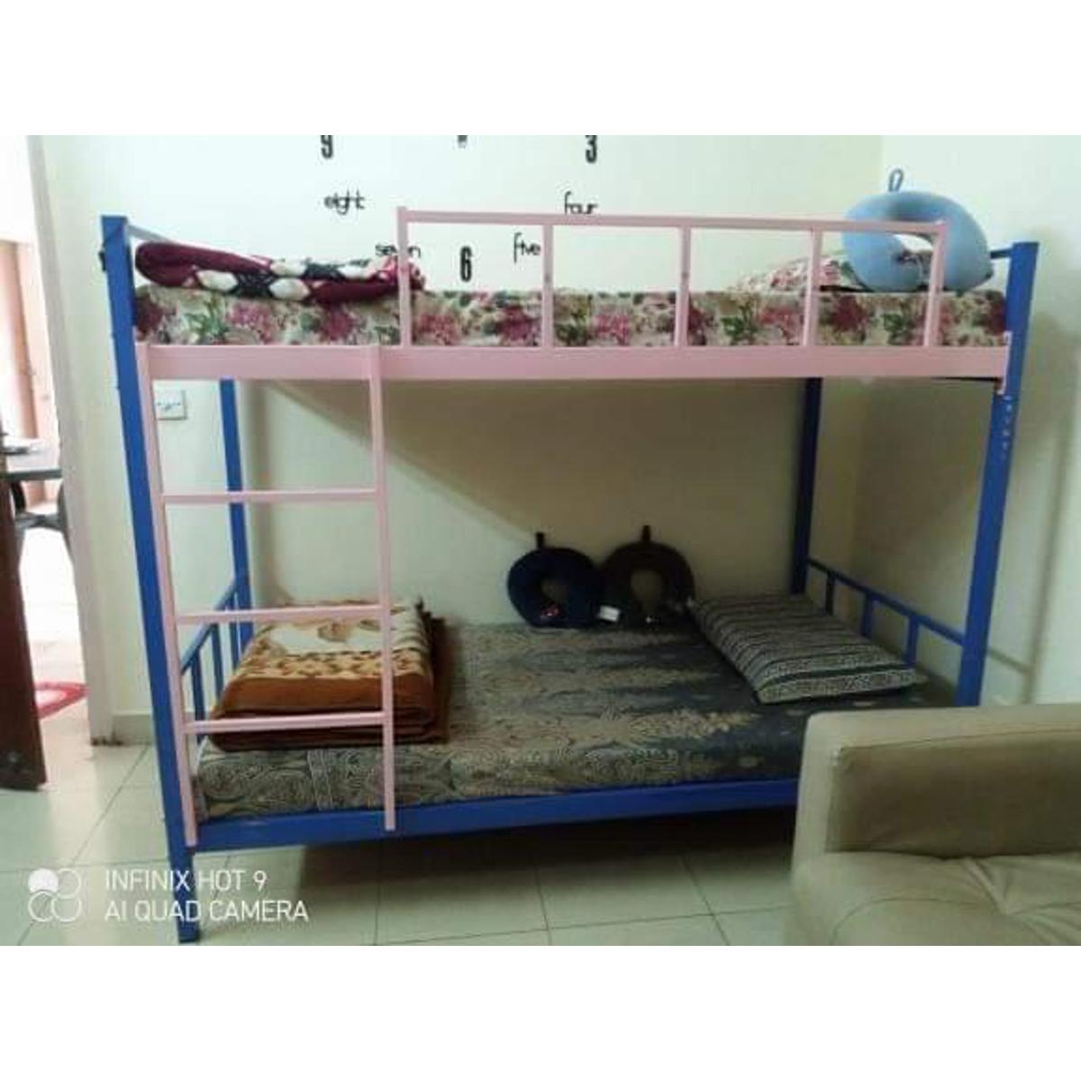 Iron Bunk Bed / Double Dacker Bed (bolt fitted)