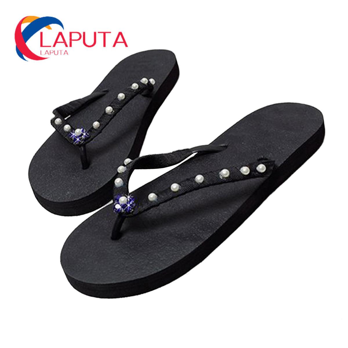 Flip Flop Slippers Anti-slip Sparkling Imitation Pearls Sandals | Daraz.pk