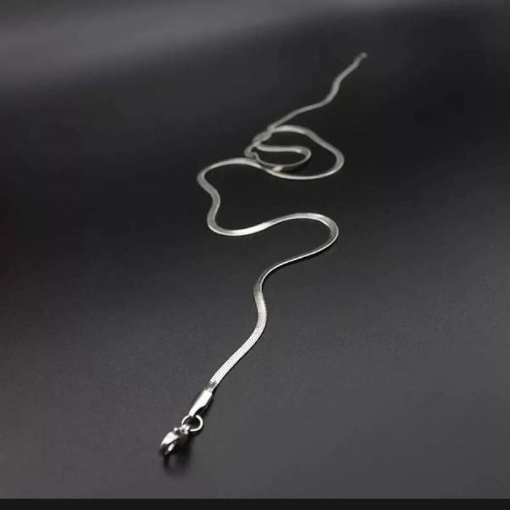 Snake Chain In Silver Life Time Color Warranty Fore Man-Boys