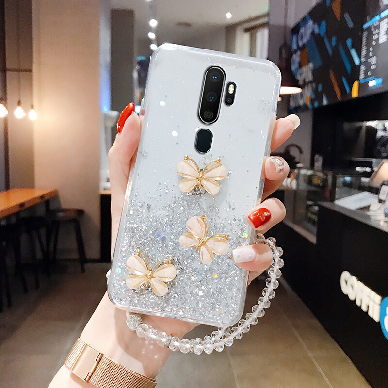 oppo a5 liquid glitter back cover