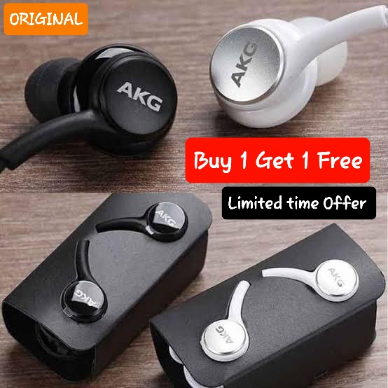 (Buy 1 Get 1 Free) AKG S10 Stereo Handsfree Ultimate High Quality Bass-Boosted Earphones Power of Pure Sound.