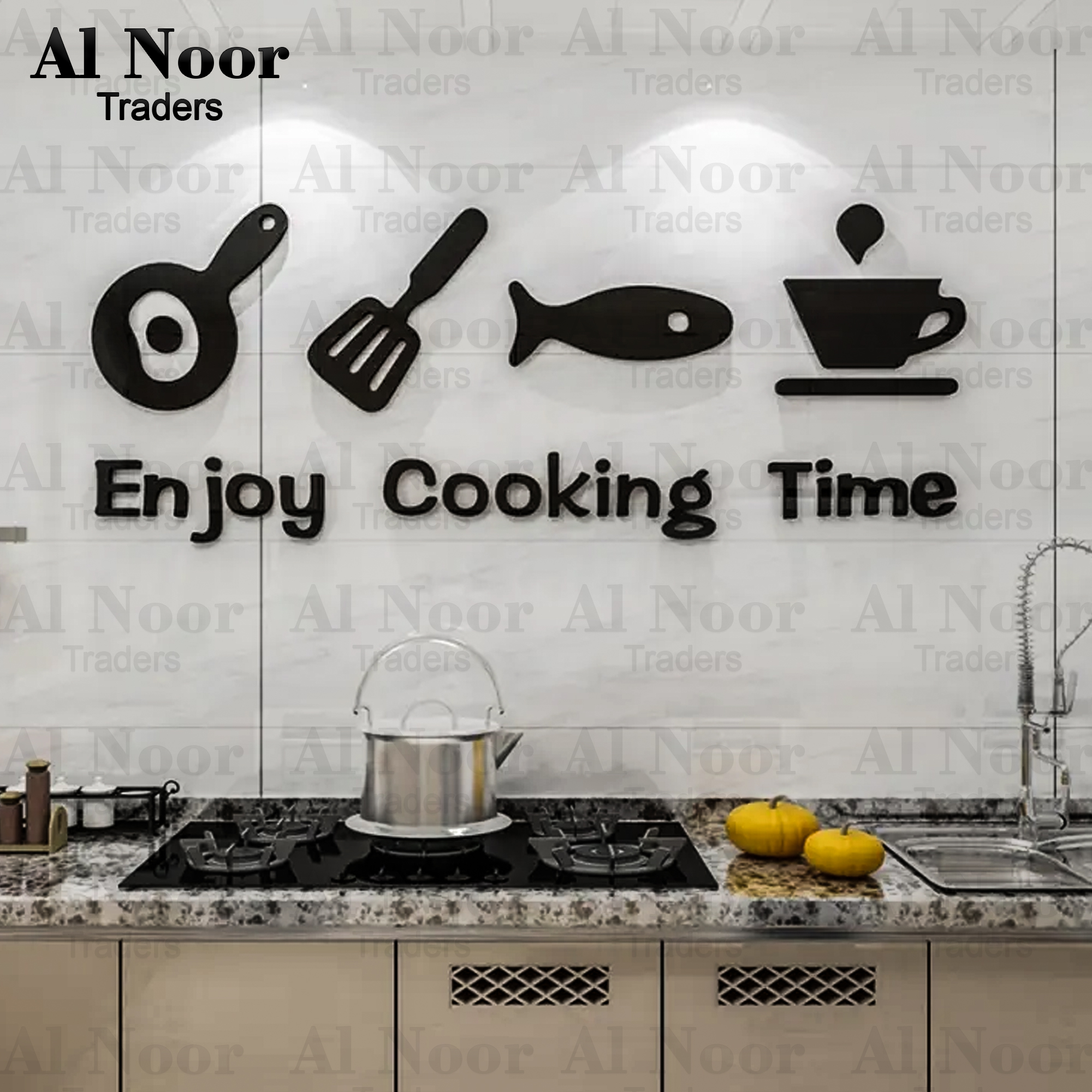 Enjoy Cooking Time DIY Kitchen Restaurant Wall Stickers Home Decoration Wooden Art Decal,  3D Wooden Wall Art, Wall Decor Art for Home Living Room Bedroom Furniture & Decor Kitchen Dining Room Hanging Wall Decor Trending wall art