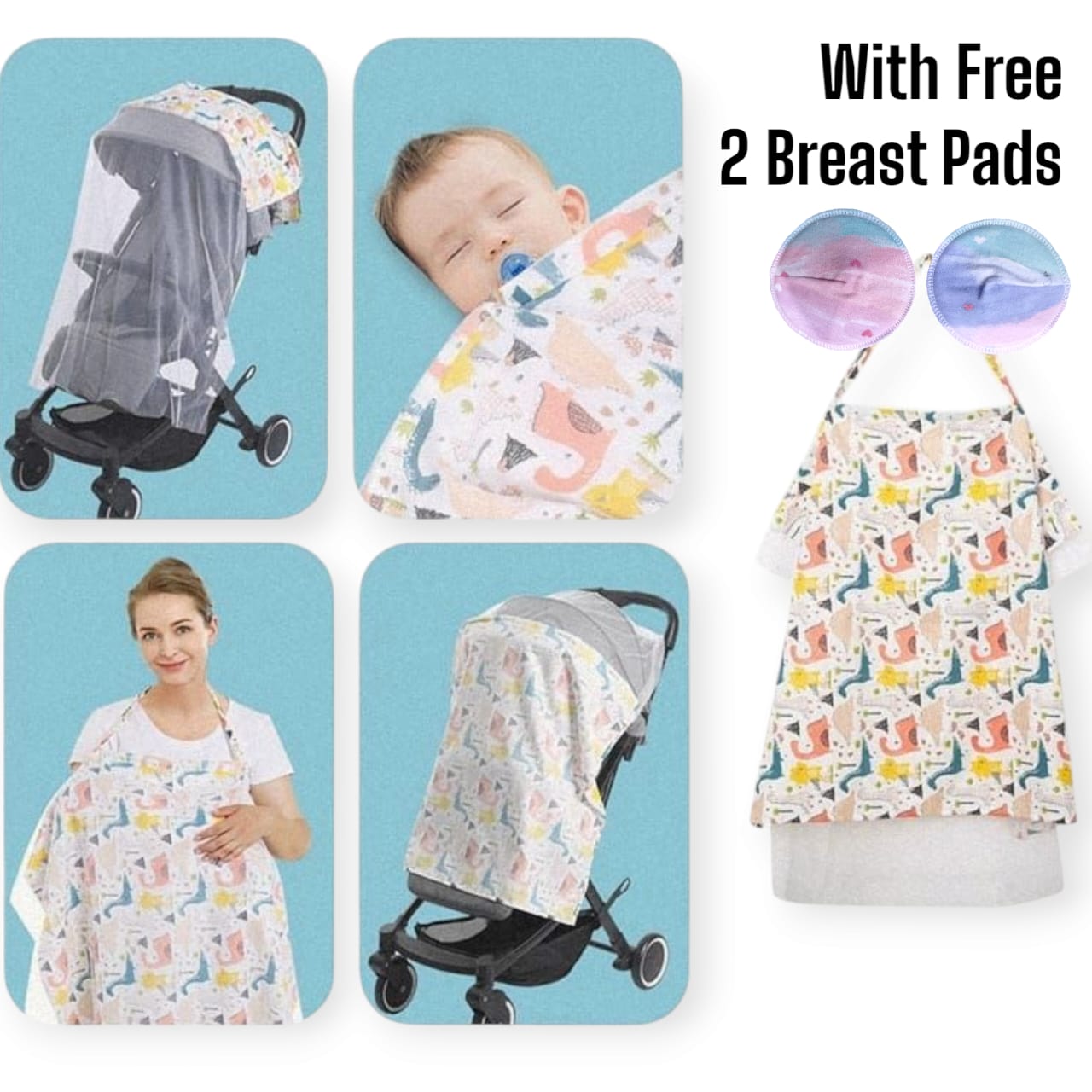 Mother Outing Breastfeeding Towel | Cotton Baby Feeding Covers Apron Cover Newborn baby and boy