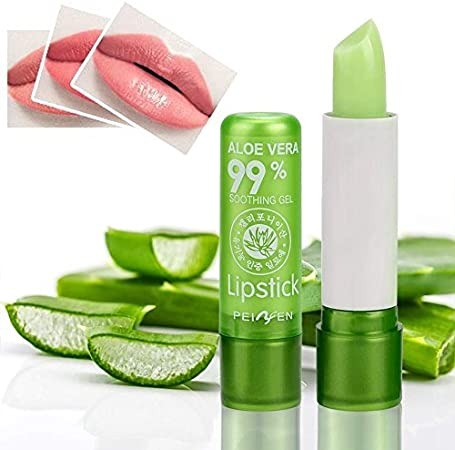 Cosmet corner Aloe Vera Lipstick Soothing Balm Care Color Change Pink lip balm