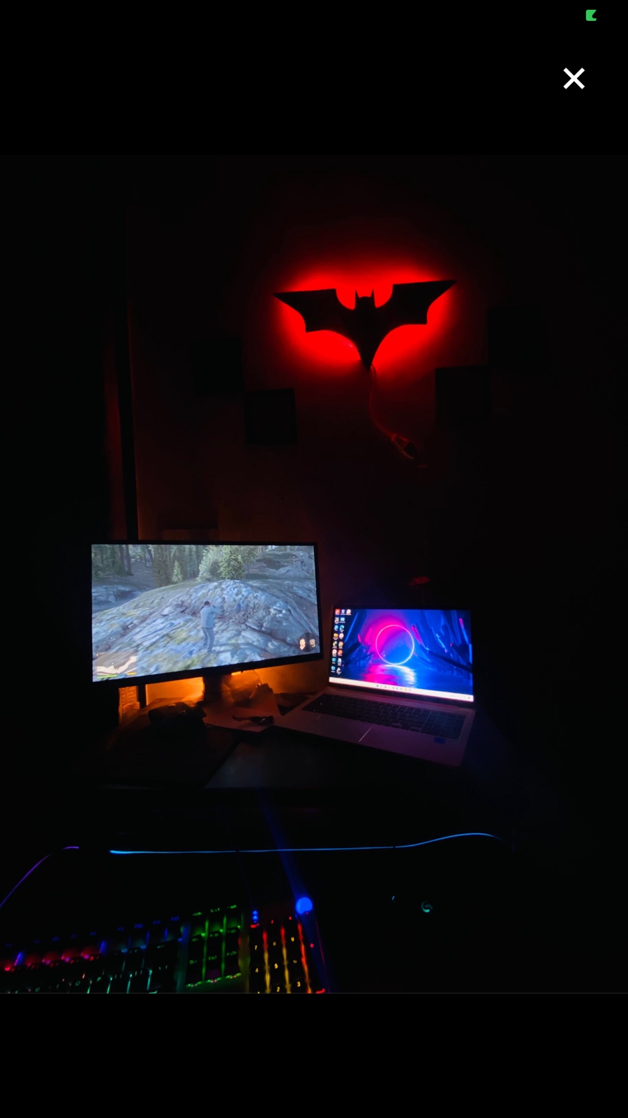 ZF 3D Batman Led Wall Lamp Wooden ZRK 7mm Thickness - Gaming Decor - ZF Tycoon room decor - Color Black