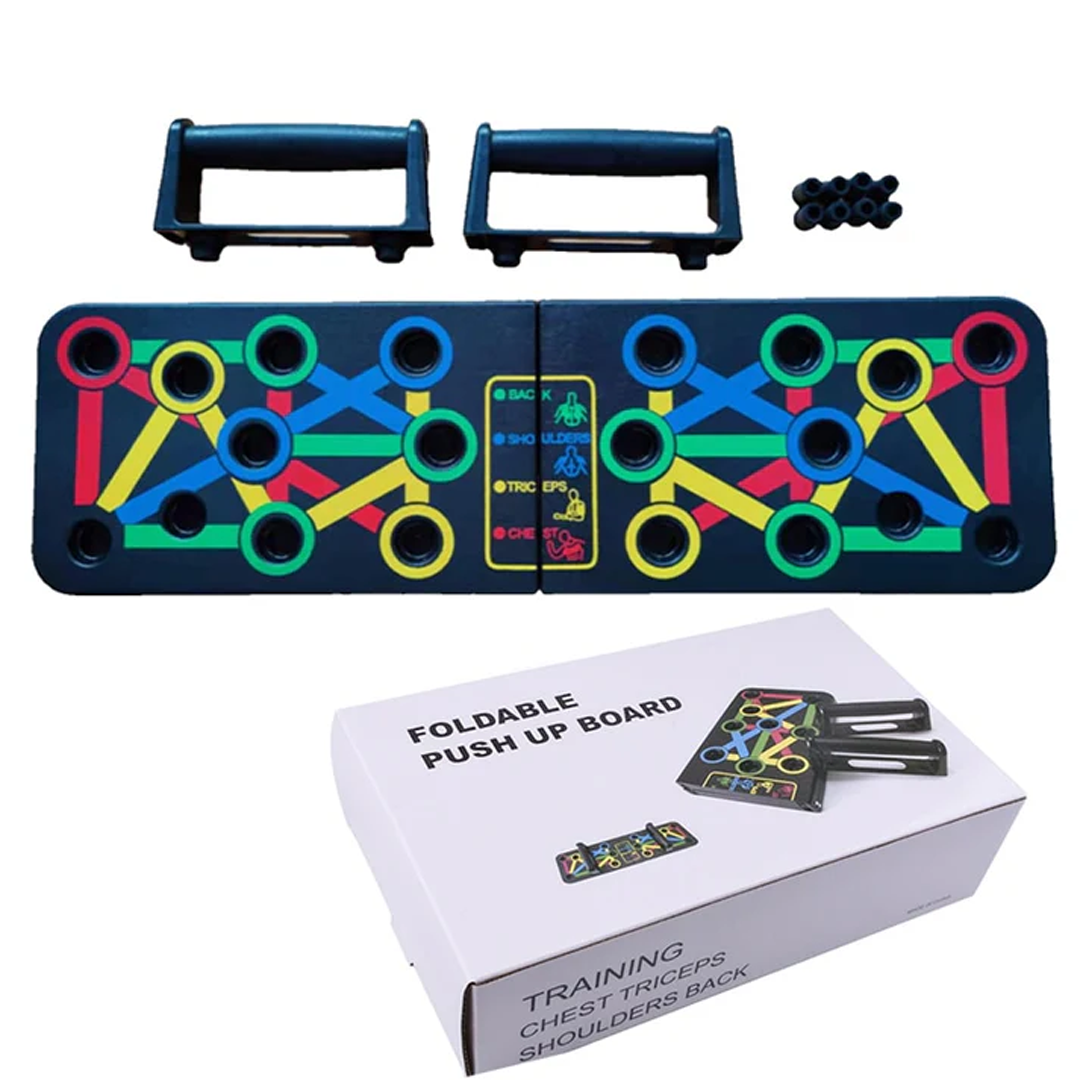 14 in 1 Foldable push-up board. Push-Up Rack Board Folding Push up Board with Handles for Muscle Training, Home Workouts Exercise Body Building Rack for Home and Outdoor, ABS Push-up Stand for Muscles, Triceps, Chest and Abdominal Gym Training