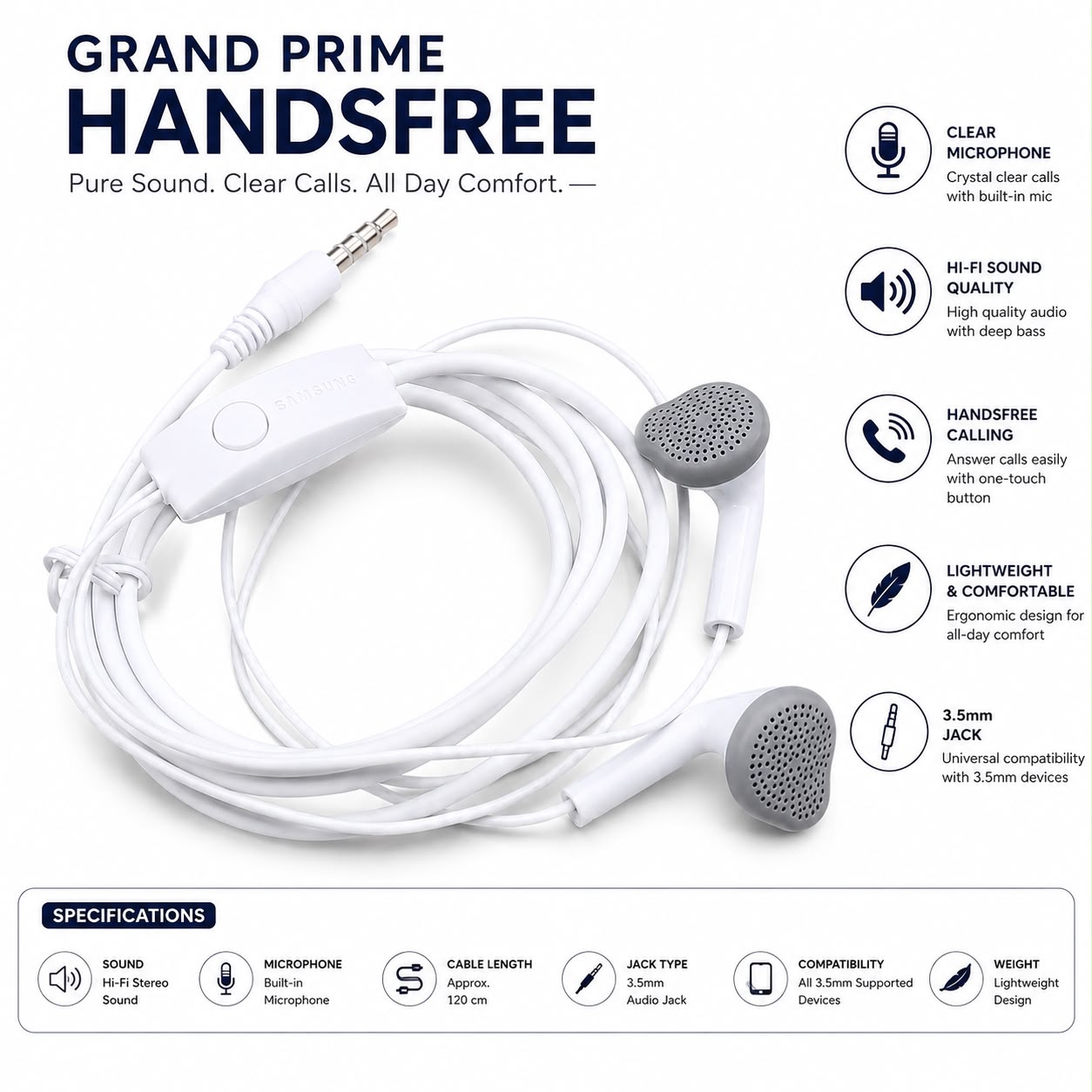 Lamyik L29 Wired Earphones High Bass Stereo In-Ear with Microphone