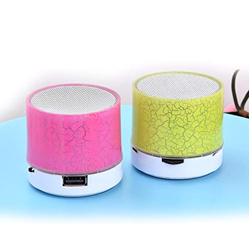 Mini Portable Bluetooth & Rechargeable Speaker with Light Supported SD Card - Multi Color price in Pakistan