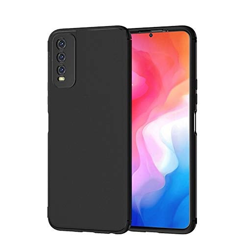 Vivo Y20 Matte Black Soft Silicon Back Cover