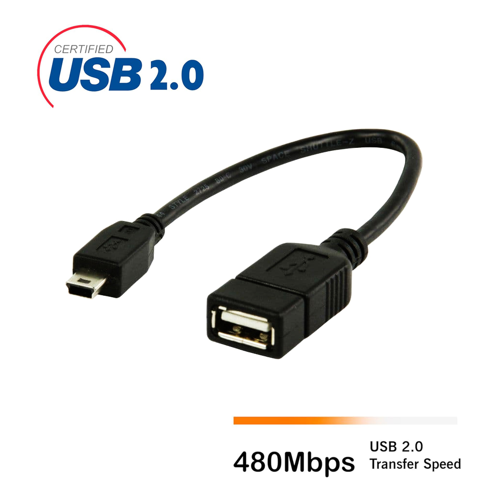 Mini USB OTG Cable for Digital Cameras USB A Female to Mini USB B 5 Pin Male Adapter Cable V3 OTG Cable