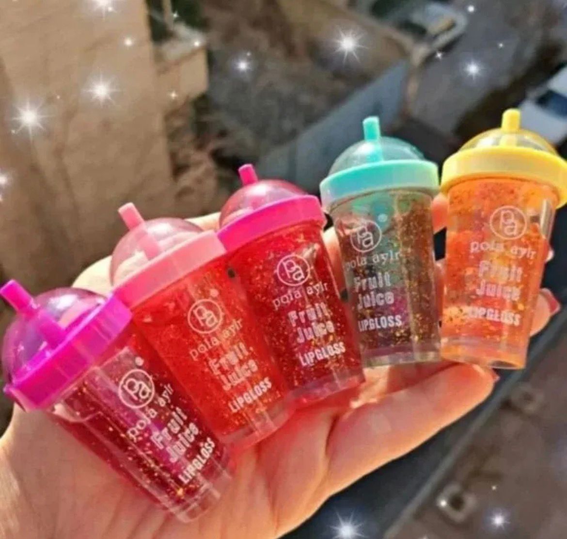 New Poly Ayir 1 Piece Soft Drink Glitter lip gloss