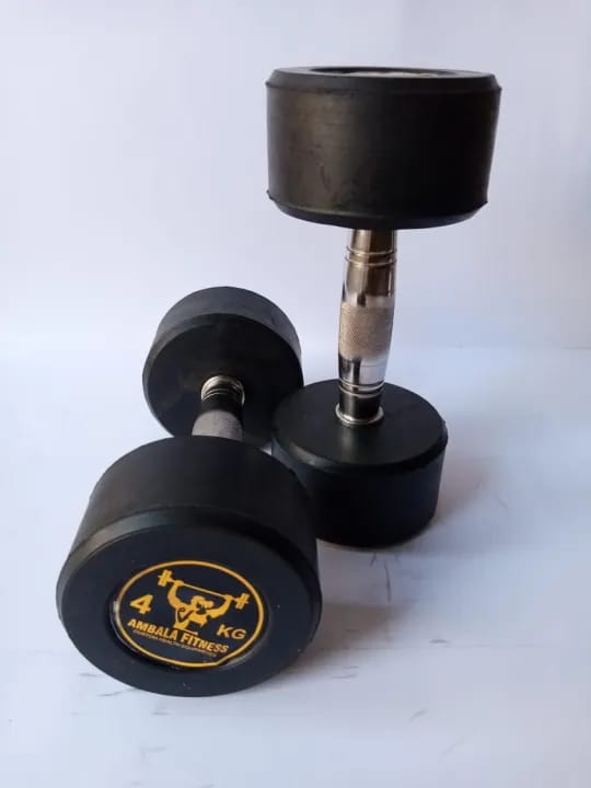 (SINGLE) AMBALA FITNESS High Quality Rubber dumbell Home Gym 1kg 2kg 3kg 4kg 5kg 6kg 8kg 10kg Rubber Coated Dumbbell Fitness Home Gym Home Exercise Dumbel