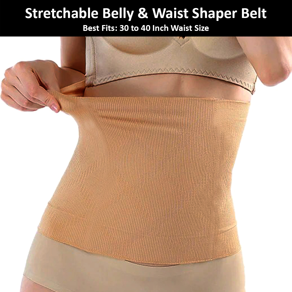 Compression Women Body Tummy Shaper Helps in Weight Loss Controls Belly  Slimming Belt Waist Cincher Corset Girl Slimming Belly Band in Skin Black  Fits