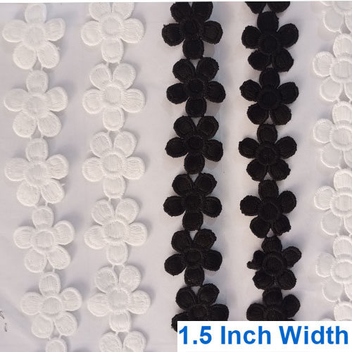 Milky Lace (2 Gaz) Premium Quality Milky Flowers Designer Made in China Lace for Clothes Laces for Clothes Fancy Laces for Dress Laces for Dupatta Laces for Suits