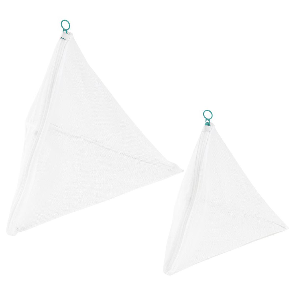 IKEA SLIBB Net Washing bag, set of 2, white - Durable Coarse Mesh Laundry Bag with Zip Closure for Clothes for Lingerie Undergarments Bra Clothes Organizer