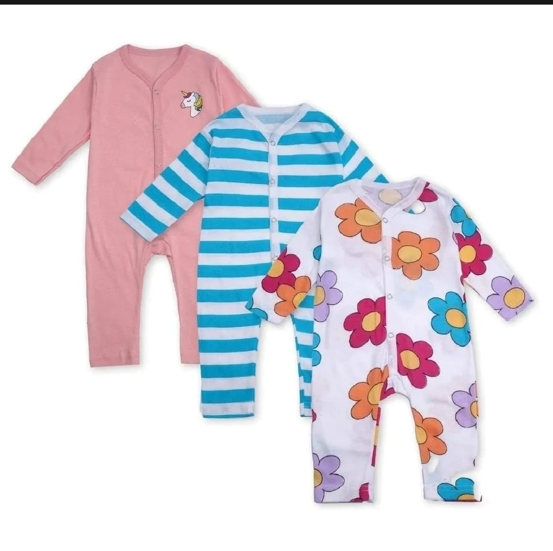 3 Piece Set Baby Rompers for Spring & Autumn Newborn Baby Clothing Summer and Winter  Soft & Cozy Rompers for Boys & Girls