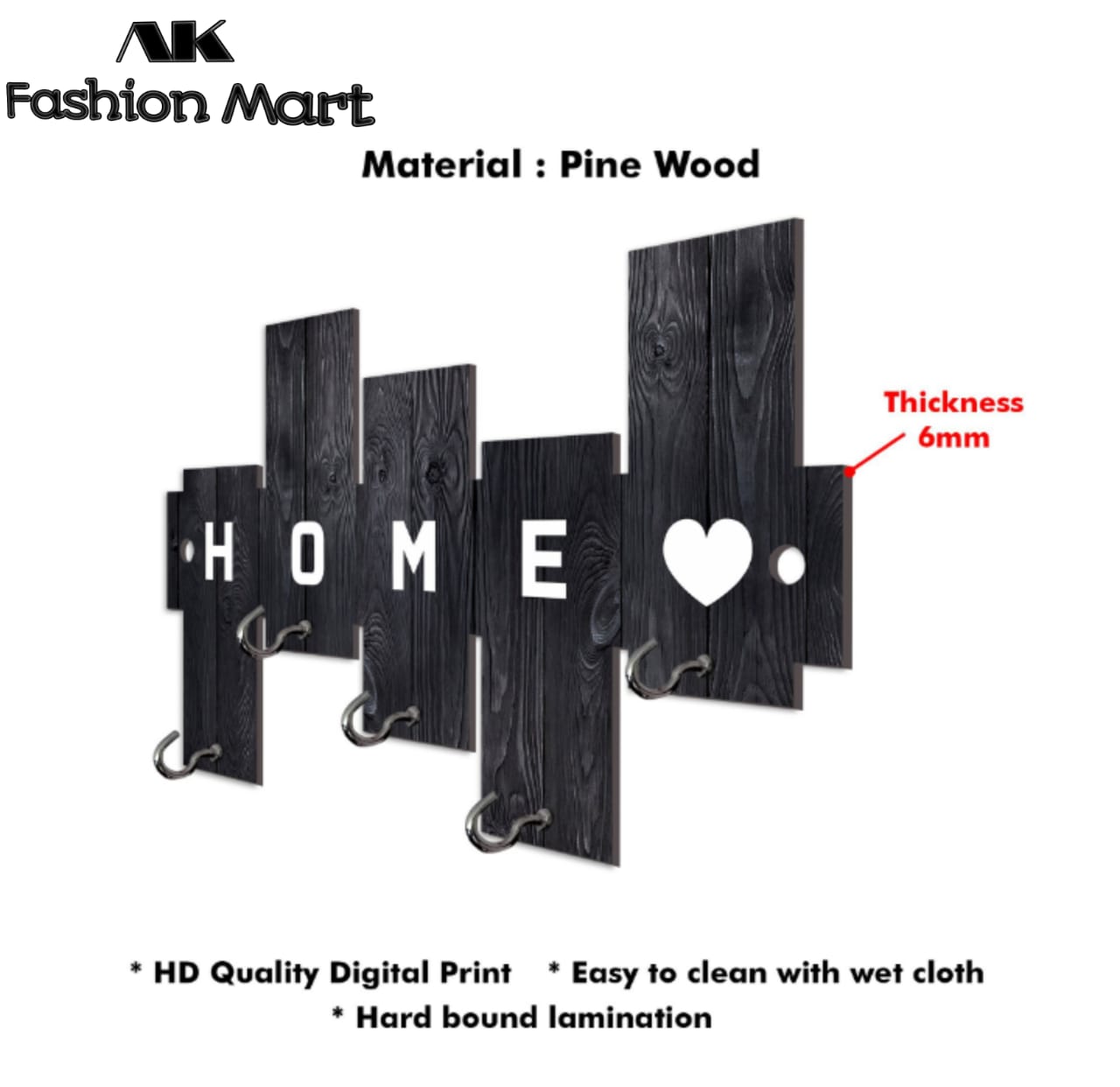 Wood Key Holder For Wall Decor Wooden wall keychain Holder