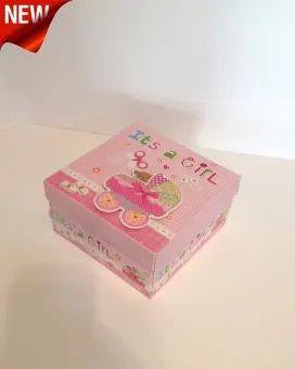 baby girl announcement boxes