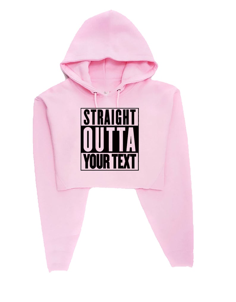 customized crop hoodie