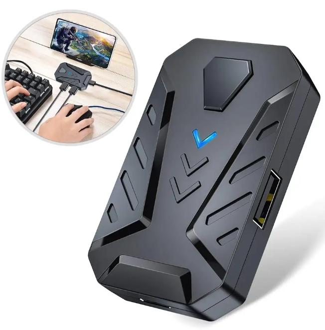Mobile Game Combo Pack - PUBG Keyboard Gaming Mouse - PUBG Mobile Controller - 4 in 1 PUBG Game Controller - PUBG Gadgets - 4 in 1 Mobile Game Combo Pack