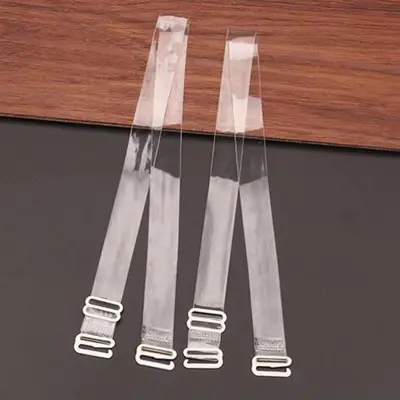Transparent Bra Strap II Pack of 1 _ Women's Adjustable Transparent  Silicone Bra Straps (Free Size)